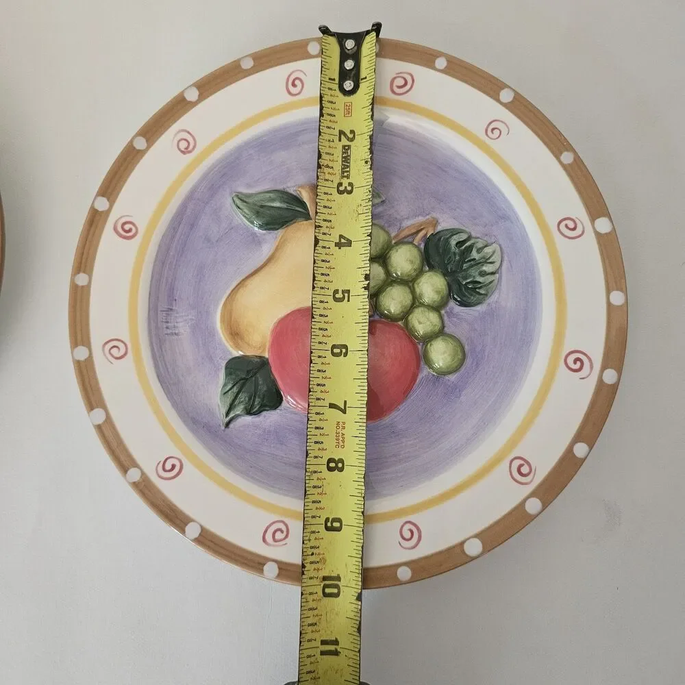 Set of 2 Vintage CBK Ltd 2002 Hand Painted Ceramic Plates 10